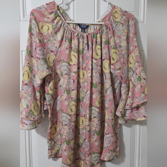 Chaps Women's Multicolor Floral Blouse - Picture 1 of 4